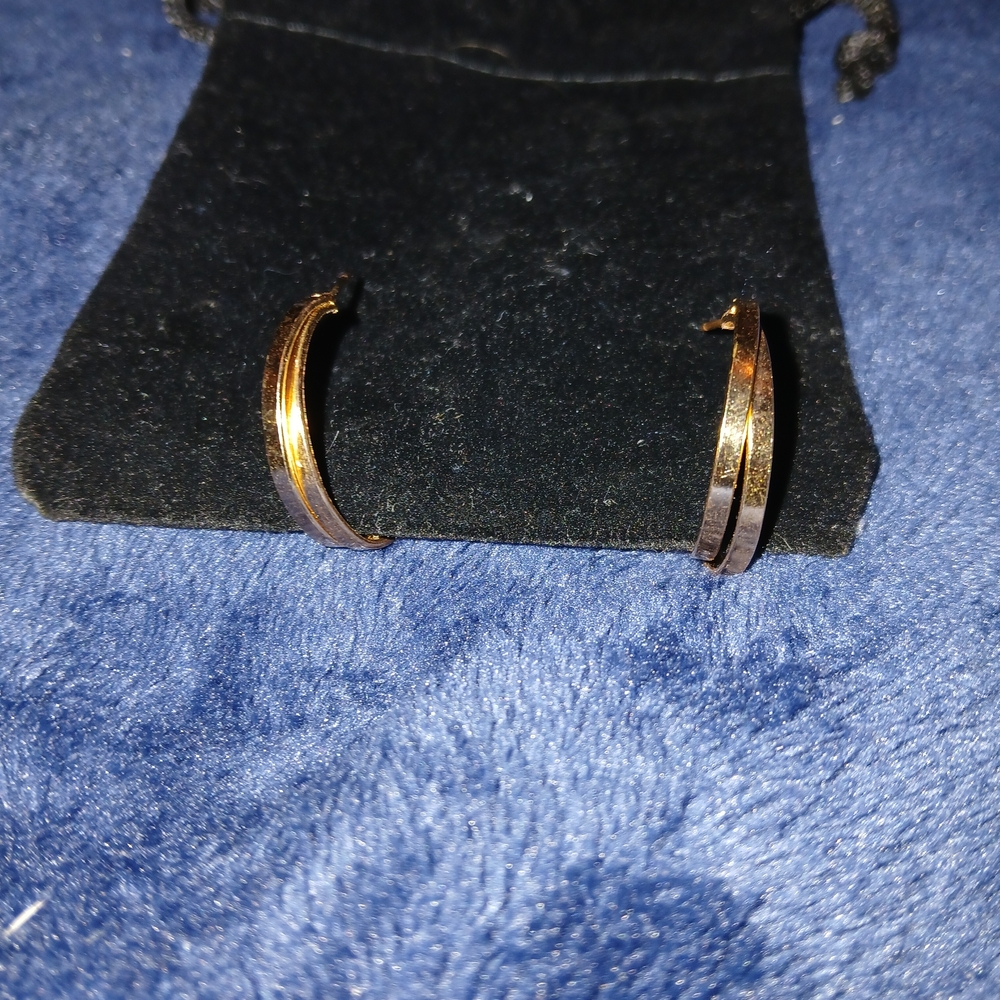 Elegant Gold and Silver Hoop Earrings